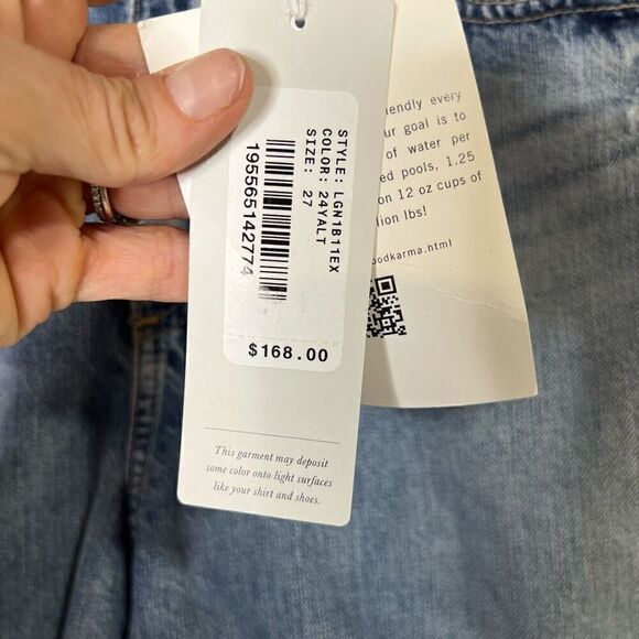 AG Adriano Goldschmeid Alexxis High Rise Wedgie Shorts Jean Denim Cutoff Shorts - Picture 3 of 8